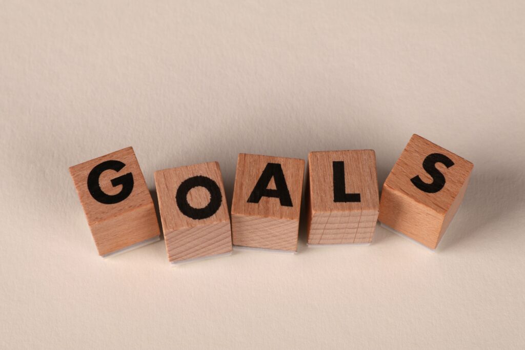 Goals blokjes met letters
